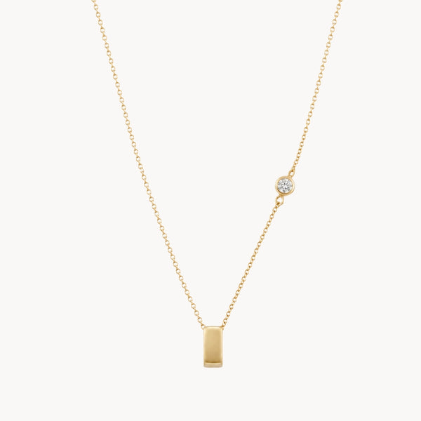 Diamond Bar Collar in Chaton Setting