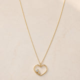 COLGANTE CORAZON ABIERTO DUO DE DIAMANTES
