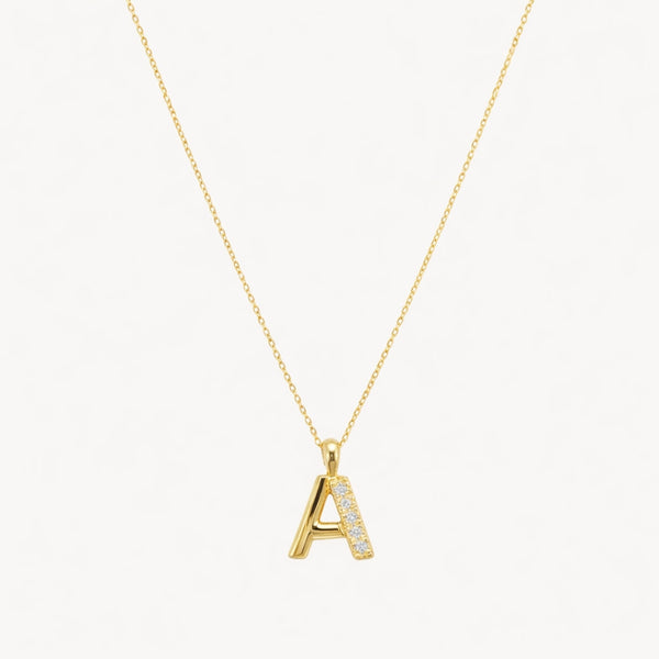 COLGANTE INICIAL A CON DIAMANTES