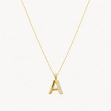 COLGANTE INICIAL A CON DIAMANTES