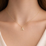 COLGANTE INICIAL A CON DIAMANTES