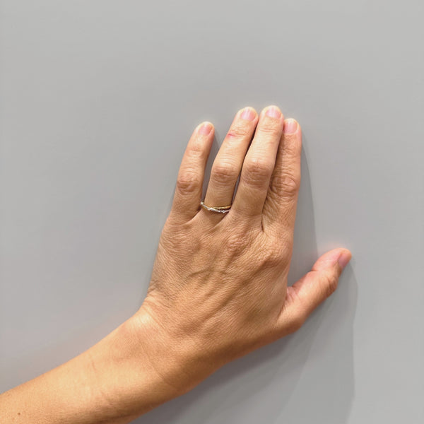 ANILLO DOBLE CRUZADO CON DIAMANTES SIRPA