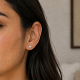 Pearl-Cutout Earrings with Diamonds