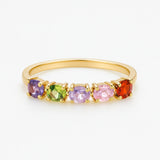 ANILLO CARRIL CON CIRCONITAS DE COLOR ANNE