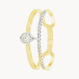 ANILLO DOBLE CON DIAMANTES ELLI