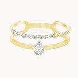 ANILLO DOBLE CON DIAMANTES ELLI