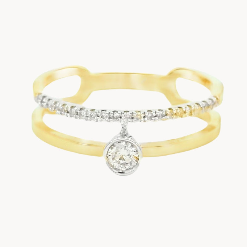 ANILLO DOBLE CON DIAMANTES ELLI