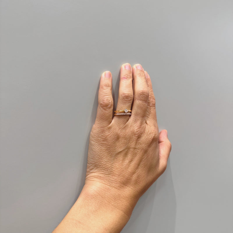 ANILLO DOBLE CON DIAMANTES ELLI