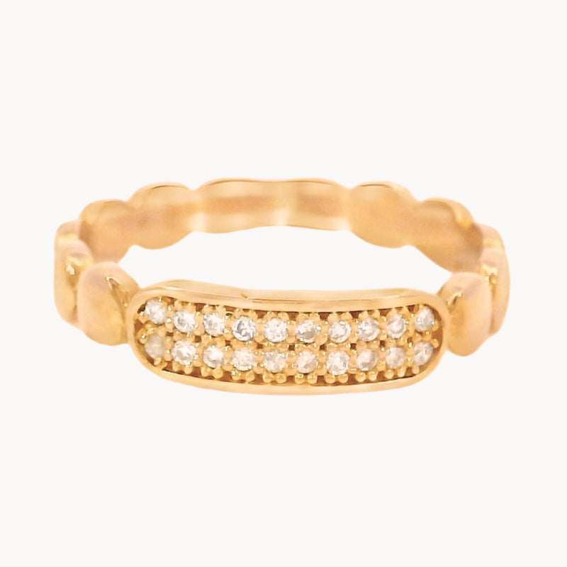 ANILLO ORO ROSA CON DIAMANTES ROSALVA