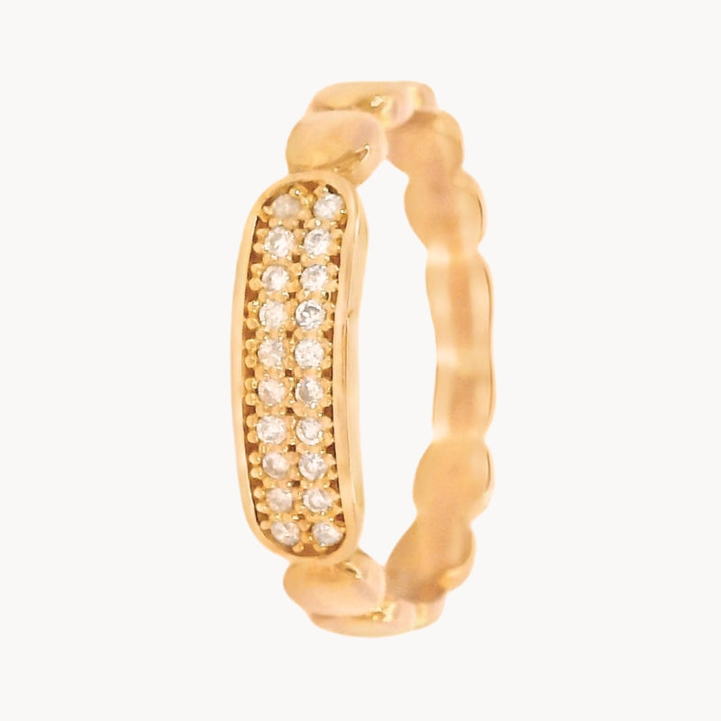 ANILLO ORO ROSA CON DIAMANTES ROSALVA