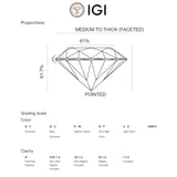 ANILLO SOLITARIO DIAMANTE CREADO 0.77 QUILATES CERTIFICADO IGI