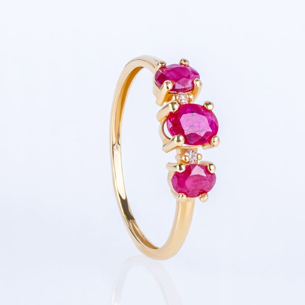 ANILLO RUBIES Y DIAMANTES ANINA