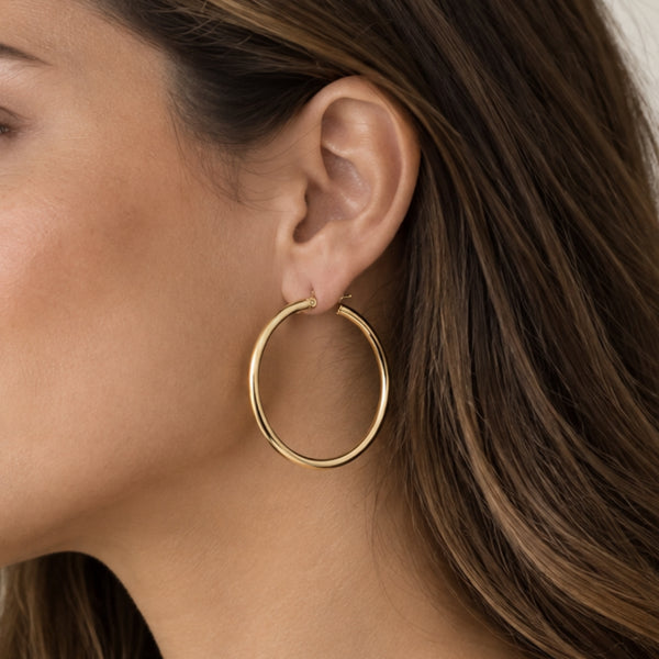 Smooth round hoops 46mm