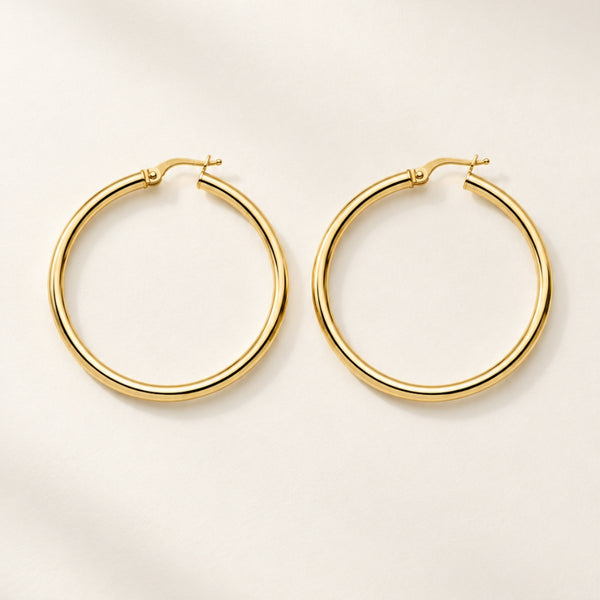 Smooth round hoops 46mm