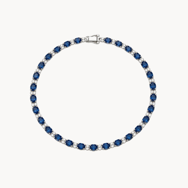 RIVIERE BRACELET WITH SAPPHIRES AND DIAMONDS