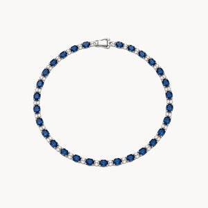 RIVIERE BRACELET WITH SAPPHIRES AND DIAMONDS