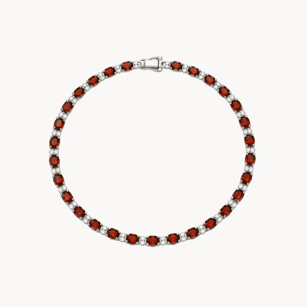 PULSERA RIVIERE CON RUBIES Y DIAMANTES