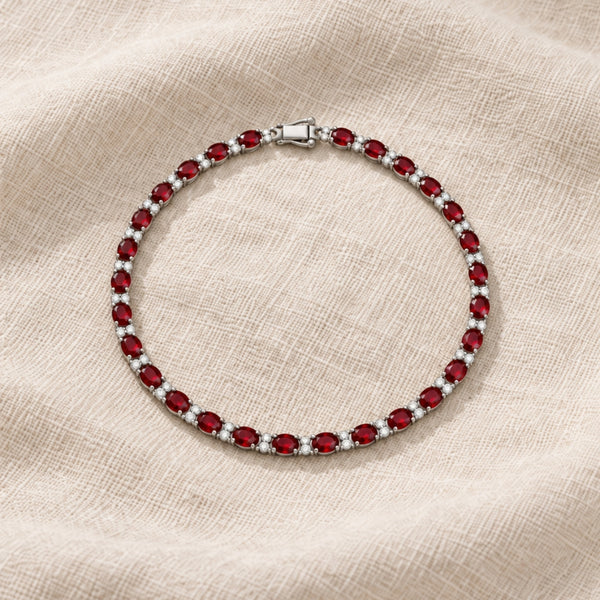 PULSERA RIVIERE CON RUBIES Y DIAMANTES