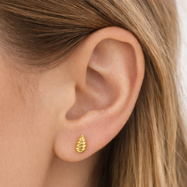 PENDIENTES CROISSANT LISOS