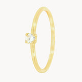 ANILLO SOLITARIO CUATRO GARRAS CON DIAMANTE 0.080 QUILATES GERTIE