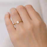 ANILLO SOLITARIO DIAMANTE CREADO 0.50 QUILATES CERTIFICADO IGI