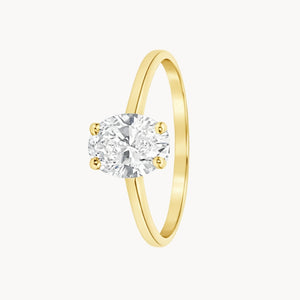 ANILLO SOLITARIO DIAMANTE CREADO 0.50 QUILATES CERTIFICADO IGI