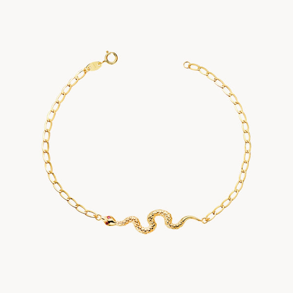 PULSERA ESLABONES SERPIENTE CON RUBIES