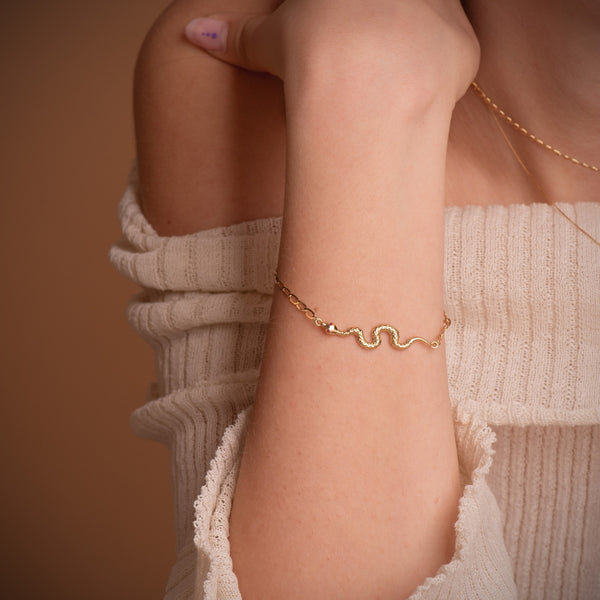 PULSERA ESLABONES SERPIENTE CON RUBIES