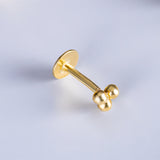 SHANI SMOOTH BALLS PYRAMID EAR PIERCING