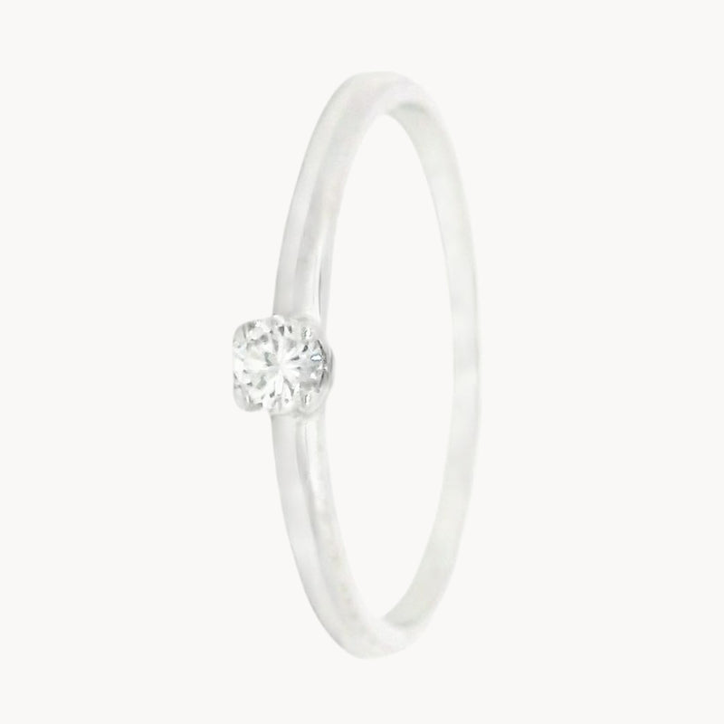 ANILLO SOLITARIO CON DIAMANTE 0.10 QUILATES NEFELI