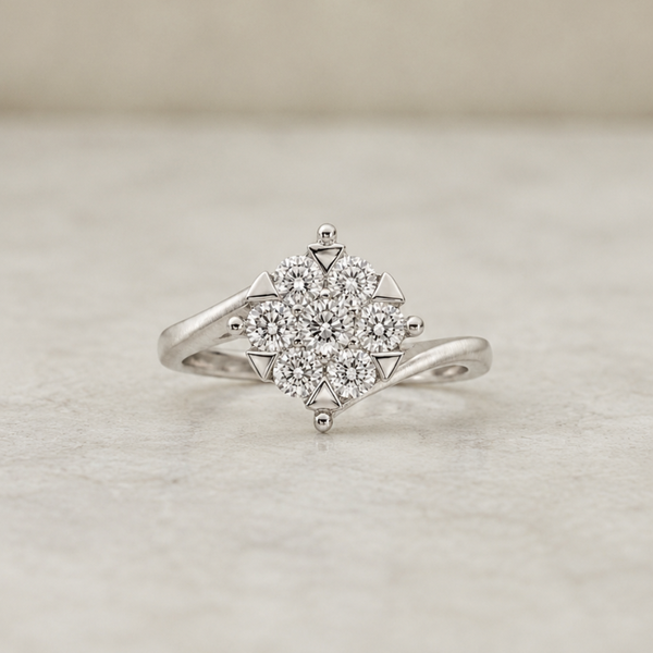 ANILLO FLOR CON DIAMANTES