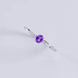 ANILLO AMATISTA Y DIAMANTES BIRGIT