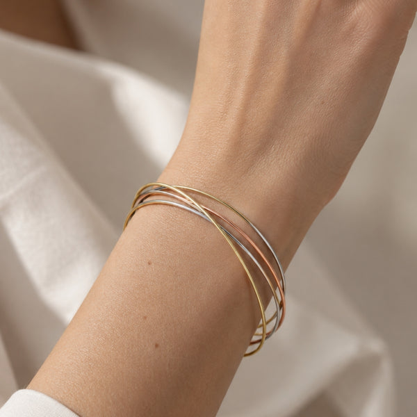 TRICOLOR HOOP RIGID BRACELET