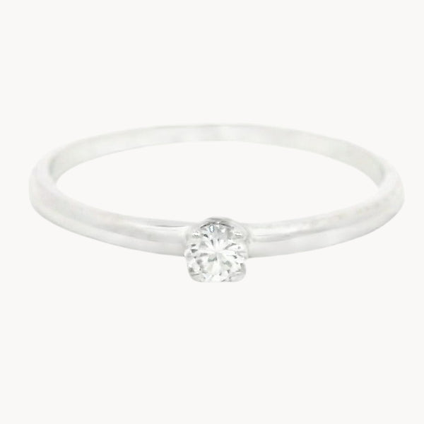 ANILLO SOLITARIO CON DIAMANTE 0.10 QUILATES NEFELI