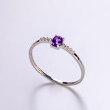ANILLO AMATISTA Y DIAMANTES BIRGIT