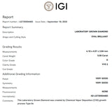 ANILLO SOLITARIO DIAMANTE CREADO 0.50 QUILATES CERTIFICADO IGI