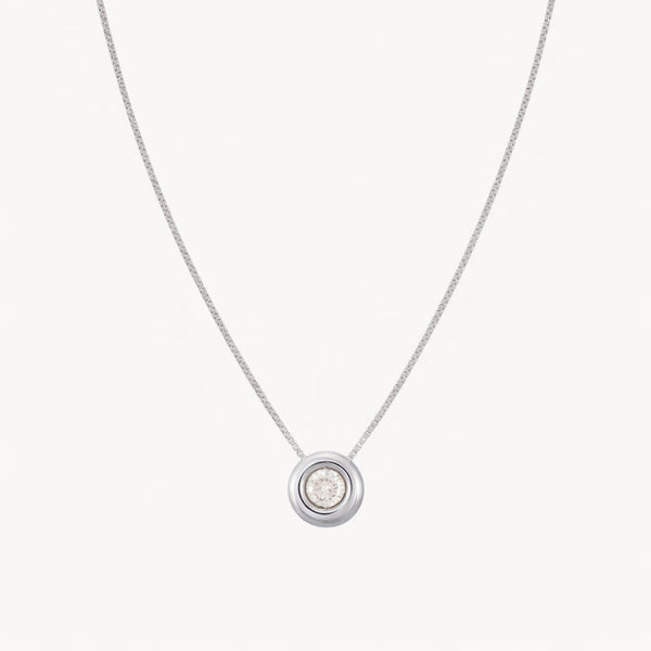 COLGANTE DIAMANTE CHATON 0.15 QUILATES PUNTO DE LUZ