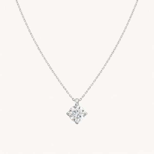 COLGANTE CON DIAMANTE GARRAS ROMBO 0.30 QUILATES PUNTO DE LUZ CERTIFICADO IGI