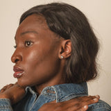 PENDIENTES CON DIAMANTE CHATON 0.30 QUILATES PUNTO DE LUZ