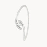 ANILLO SOLITARIO CRUZADO DIAMANTE 0.020 QUILATES ALLY