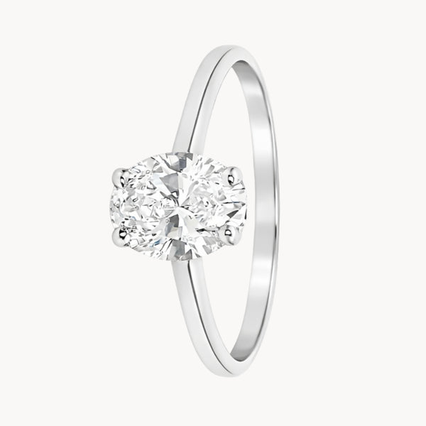 ANILLO SOLITARIO DIAMANTE CREADO 1.010 QUILATES CERTIFICADO IGI