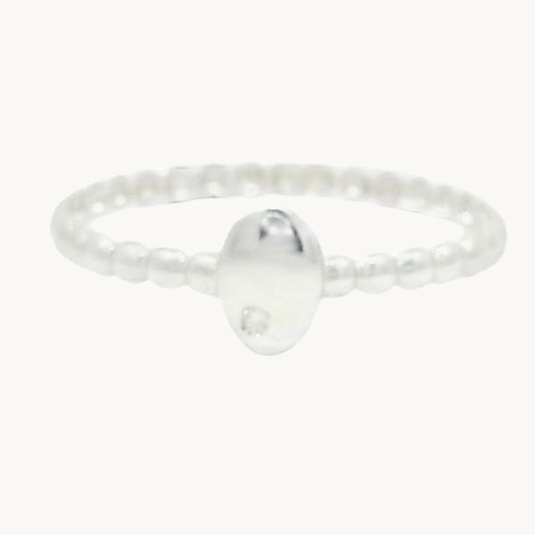 ANILLO BOLITAS CON DIAMANTE NONA