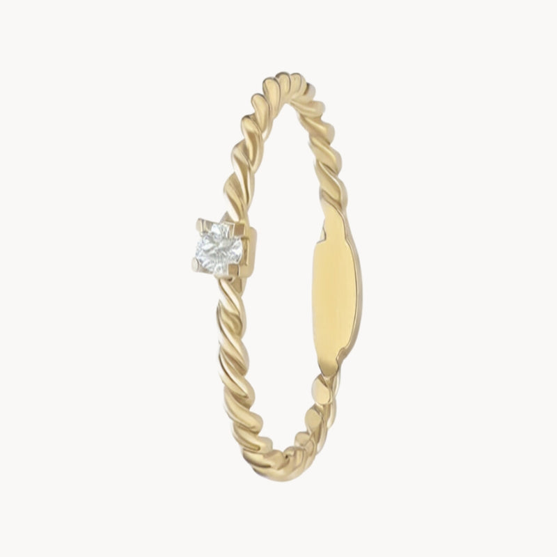 ANILLO SOLITARIO CON DIAMANTE 0.10 QUILATES TAYLA