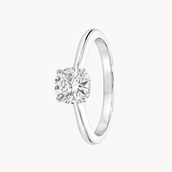 ANILLO SOLITARIO DIAMANTE CREADO 0.78 QUILATES CERTIFICADO IGI