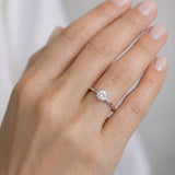 ANILLO SOLITARIO DIAMANTE CREADO 0.78 QUILATES CERTIFICADO IGI