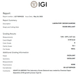 ANILLO SOLITARIO DIAMANTE CREADO 0.78 QUILATES CERTIFICADO IGI