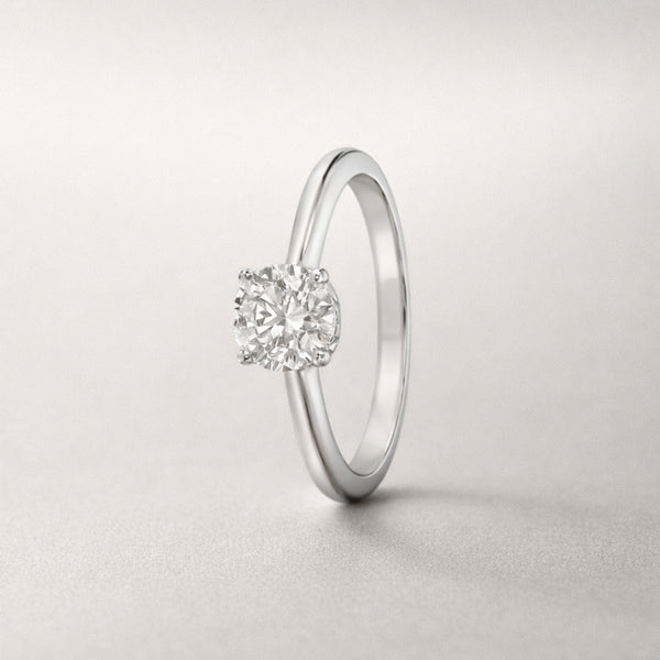 ANILLO SOLITARIO DIAMANTE CREADO 0.78 QUILATES CERTIFICADO IGI