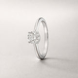 ANILLO SOLITARIO DIAMANTE CREADO 0.78 QUILATES CERTIFICADO IGI