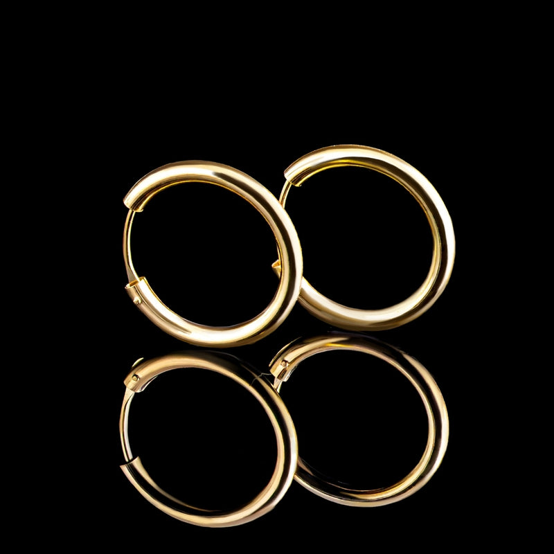 PENDIENTES AROS ORO LISO VIOLETA II 18MM