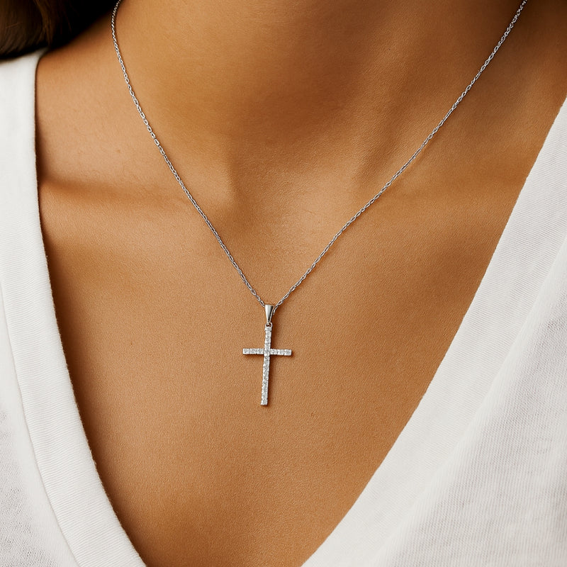 COLGANTE CRUZ Y DIAMANTES ALICA